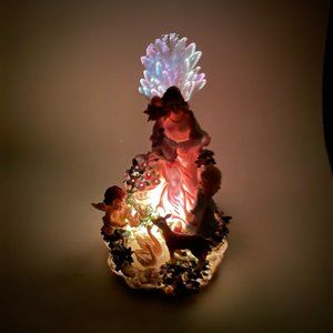 Angel Wildlife Music Box Plays Minuet by Mozart Lighted Vintage 9.5" x 6"